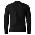 thumbnail image 4 of DPTALR George Men's Knitted Sweaters - Cotton Soft Crewneck, Fall & Winter #Black Big and Tall L, 4 of 6