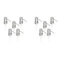 thumbnail image 2 of 10 Pcs Pompe à Savon en Acier Inoxydable Remplacement 28 Dents Buses de Bouteille en Métal Tête de Distributeur de Lotion, 2 of 5