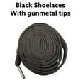 thumbnail image 3 of NEW Fat 3/4 Ex Wide 45 Long Shoelaces With Metal Tips High Quality Plush Finish ( MPN:45 inch Black with White Tips;), 3 of 4