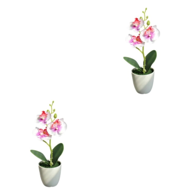 Planta artificial Cateissary Amigable con las mascotas No tóxica Blanco + Morado 2Conjunto