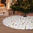 thumbnail image 6 of Yiaed Purple Flower Rabbit Print Christmas Tree Skirt , Tree SkirtsTree Mat for Christmas Winter Holiday Indoor Decorations-36", 6 of 7