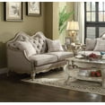 thumbnail image 2 of Antique Taupe Finish Tufted Seat Back 2pc Sofa Set Formal Traditional Living Room Furniture Luxury Style, 2 of 5