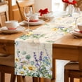 thumbnail image 5 of Spring Daisy Table Runner - 90 Inch Long Elegant Pastoral Flowers Watercolor Cotton and Linen Blended Dress Scarves Farmhouse Table Runner for Kitchen Dining, Coffee Table, 13" x 90", 5 of 8
