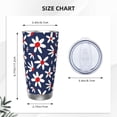 thumbnail image 4 of Salouo Daisy Flowers Print 20oz Tumbler with Lid,Stainless Steel Vacuum Insulated Tumbler Durable Insulated Coffee Mug Thermal Cup with Splash Proof Sliding Lid-Straw Two-piece Set, 4 of 8