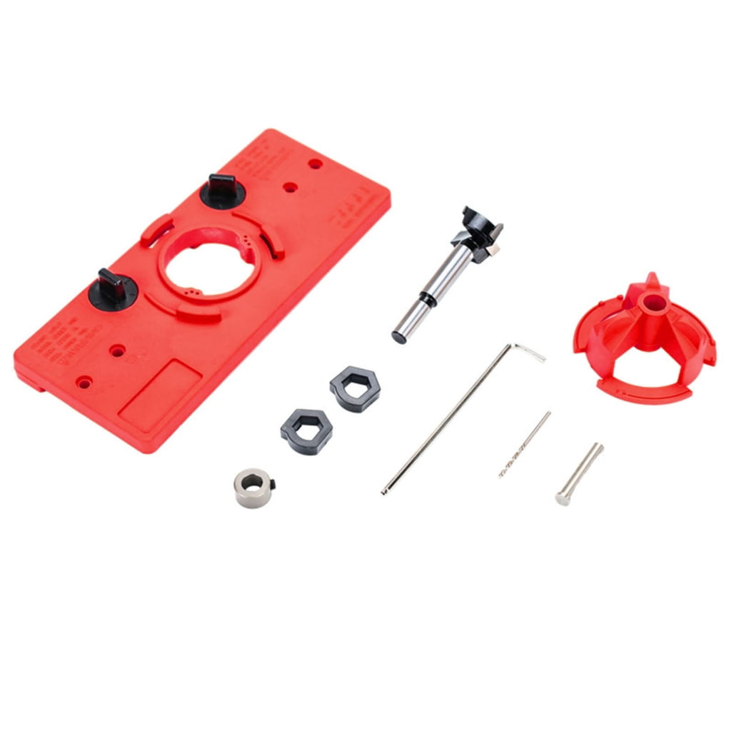 35mm Concealed Hinge Jig Boring Hole Drill Guide Cutter Bit Set Door Boring Hole Template and Bit for Cabinet Door