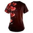 thumbnail image 3 of Hearthz S-5XL Valentine Scrub Tops Women Love Heart Graphic Women Scrub Tops V Neck Short Sleeve Nurse Uniforms with Pocket, 3 of 3