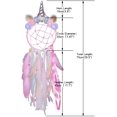 thumbnail image 5 of Atrapasueños infantil de unicornio con plumas para dormitorio de niña (rosa), 5 of 5