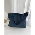 thumbnail image 5 of Alkepwun Women's Handbags Casual Lightweight Classic Retro Denim Tote Bag Everyday Versatile Solid-Color Underarm Tote Bags Travel Shopper Shoulder Handbag, 5 of 8