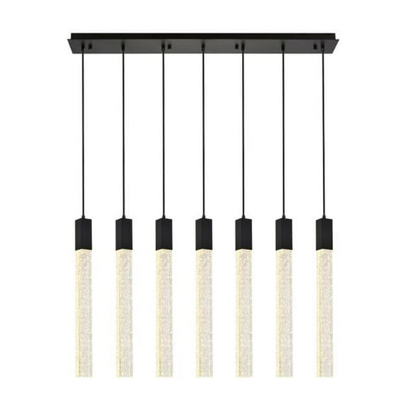 Weston 7 lights pendant in black