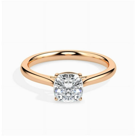 1 ct Round Lab Diamond Wed Solitaire Ring