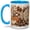 Blue, variant on Western Fall Cowboy Boots 11oz Ceramic Mug Glossy ceramic mug with double-sided autumn boots, pumpkin and plaid artwork for daily coffee