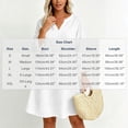 thumbnail image 3 of LEKWK Womens Linen Dress Long Sleeve V Neck Flowy Midi Dresses Lightweight Loose Fit Casual Beach Vacation Fall Outfits White XL, 3 of 8