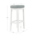 thumbnail image 7 of Linon Cessford 32" Backless Bar Stool, White/Light Gray Faux Leather, Includes 1 Stool, 7 of 7