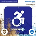 thumbnail image 5 of New York Handicap Parking Sign, Accessible Symbol With Right Arrow Sign, 12x12 Aluminum, 5 of 8