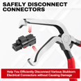 thumbnail image 3 of 3PCS Electrical Disconnect Pliers, Upgrade Electrical Connector Pliers, Automotive Electrical Connector Removal Tool, Electrical Plug Connector Separator for Cars, Trucks, SUVs, 3 of 4