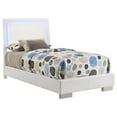 thumbnail image 5 of Bed Frame Felicity White High Gloss Wood Twin LED Panel Bed,Platform Bed Frame, 5 of 12
