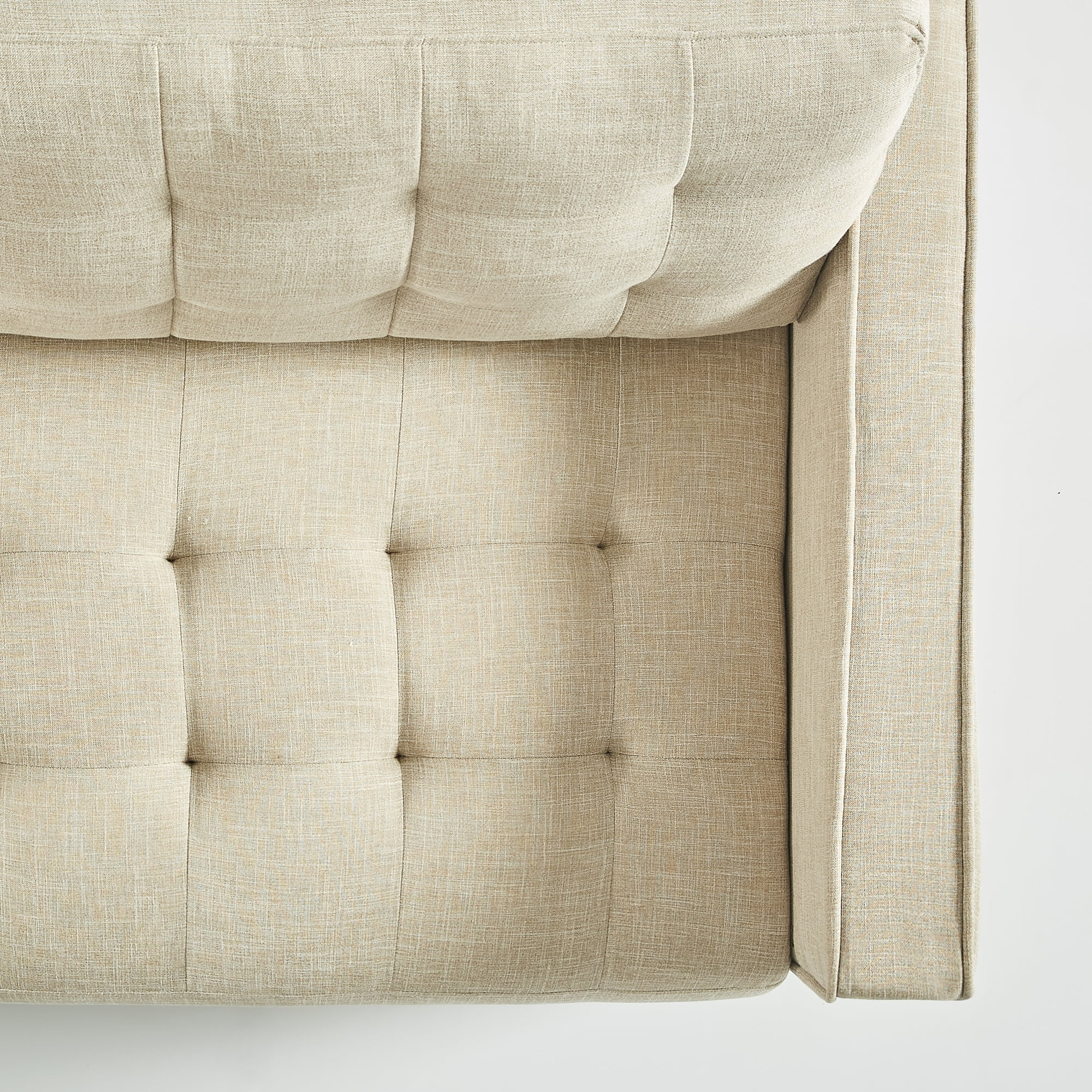 Zinus Benton 75" Upholstered Sofa Couch, Beige