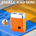 thumbnail image 2 of Portable Electric Shaver for Men, Double Head Rotary Wet/Dry Razor with Digital Display, USB-C Rechargeable Mini Travel Shaver, 360° Facial Contour Fit, Black & Orange, 2 of 8