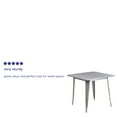 thumbnail image 4 of Flash Furniture Commercial Grade 31.5" Square Silver Metal Indoor-Outdoor Table, 4 of 9