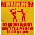 thumbnail image 2 of Warning To Avoid Injury Funny Cartoon Men's Long Sleeve Tee T Shirt Brisco Brands S, 2 of 6