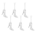 thumbnail image 4 of Shisuyan High-Heeled Shoes Shape Plastic Pendants White 6Pcs 2.8x2.8x0.8In, 4 of 8