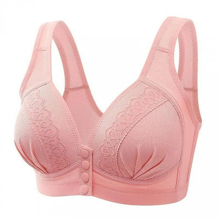 

Jovati Deals of the Day!Everyday Cotton Snap Bras - Women s Front Close Builtup Sports Push Up Bra with Padded Soft Breathable Full-Freedom on Clearance