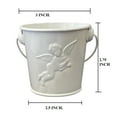 thumbnail image 2 of Charmed Set of 6 Counts Christmas Holiday White Angel Metal Tin Bucket 2.75 Inch., 2 of 5