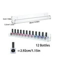 thumbnail image 2 of Acrylic Nail Polish Wall Mounted Holder Paint Organizer Storage Rack Clear 4 Pack Hanging Nail Polish Shelf Floating Wall Mount Hold up to 64 Bottles., 2 of 10