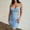 Blue, variant on Women Dresses Plus Sexy Dresses Sling Sleeveless Solid Fashion Dresses Sky Blue Trendy Skirt Size S