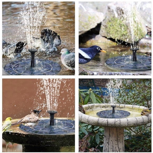 Solar-Powered Landscape Fountain 16cm Solar Powered Landscape Fountain 6 Nozzles Floating Bubbler with Multiple Jets for Garden Patio Bird Bath(1 Set) by JASKFLY