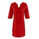 thumbnail image 4 of Vestido mini de algodón y lino con cuello en V para mujer - Manga corta, diseño informal/moda, verano/otoño, corte holgado, lavado a mano, disponible en tallas S-XXL, 4 of 4