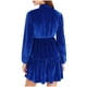 thumbnail image 4 of mfyjkho Vestidos de verano para mujer, Vestido de fiesta de terciopelo con botones, falda abullonada plisada, manga larga y cintura alta para mujer Vestidos de fiesta para mujer s, 4 of 8
