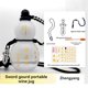 thumbnail image 1 of Chinese Retro-Inspired Gourd Style Water Bottle 800ML Gradient White, 1 of 5