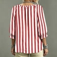 thumbnail image 5 of Women's Polka Dot Top Casual V Neck Pleated Top Boho Floral Blouses Loose Fit Work Blouses, 5 of 5