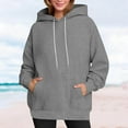 thumbnail image 2 of Fewfanhot Women's Sweatshirt Active Long Sleeve Fleece Lined Fashion Hoodie Pullover with Plus Size, 2 of 8