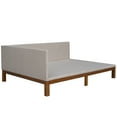 thumbnail image 5 of Royard Oaktree Full Size Upholstered Daybed, L-Shaped Linen Corner Sofa Bed Frame for Living Room, 5 of 7
