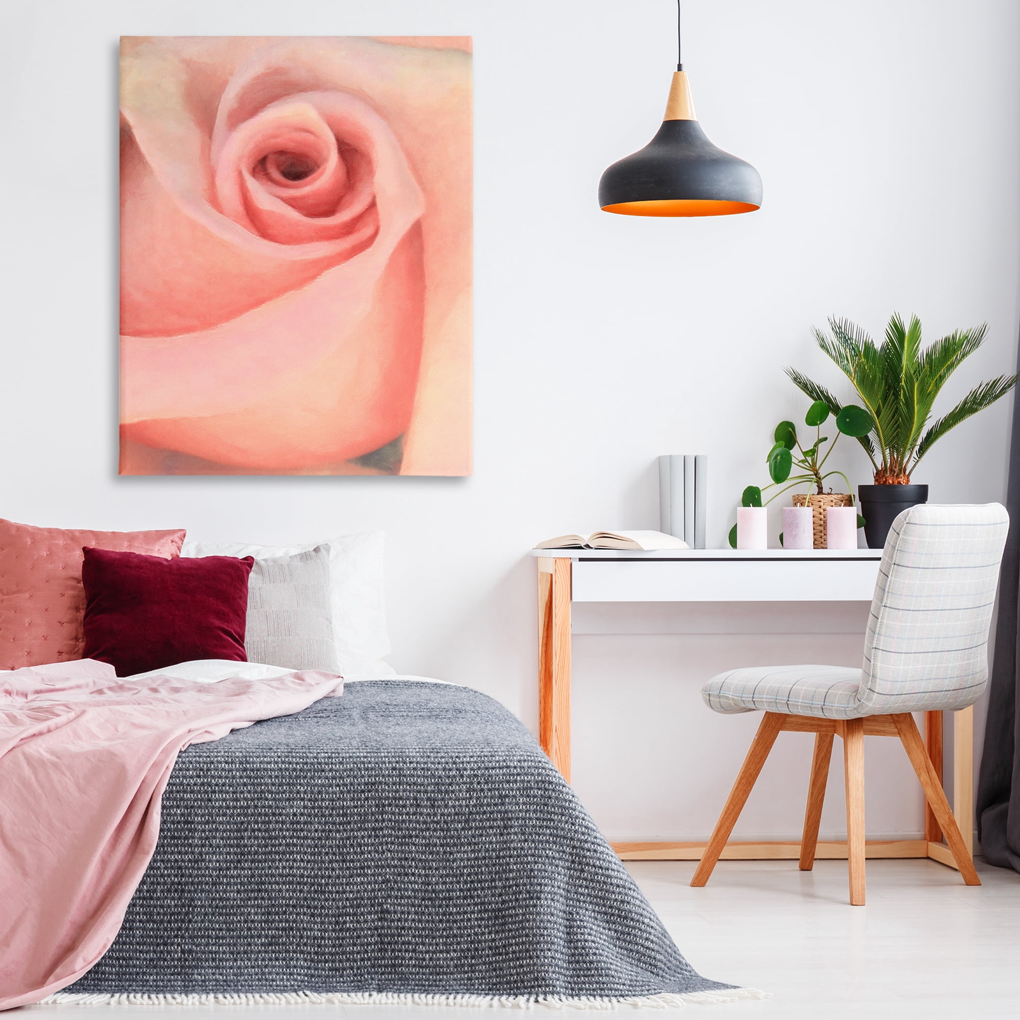 Stupell Industries Spiral Rose Anther Botanical & Floral Painting Gallery Wrapped Canvas Art Print Wall Art, 36 x 48