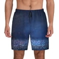 thumbnail image 2 of Goofa Retro Blue Glitter Printed Men's Swim Trunks Board Shorts Quick Dry Mens Swimming Trunks with Compression Liner,Breathable Fit Hawaii Beach Shorts-Medium, 2 of 9
