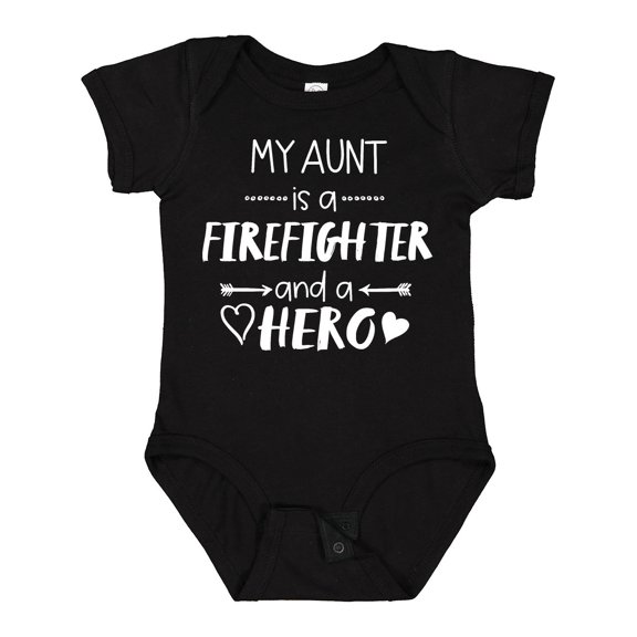 Inktastic My Aunt is a Firefighter and a Hero Boys or Girls Baby Bodysuit