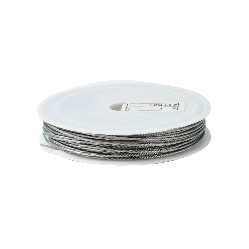Original Color Tail Wire Nylon-coated Stainless Steel Raw 18 Gauge(1mm) about 26.24 Feet(8m)/roll