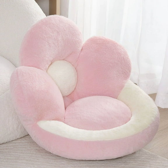 1Pcs Flower Pillows, 18'' Plush Flower Shaped Throw Pillow, Butt Cushion, Floor Pillow, Decorative Seating Cushion for Bedroom, Sofa, Chair, Cute Room Decor (Pink)