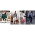 thumbnail image 5 of BTFBM Womens Long Sleeve Tops Fall Fashion | Lightweight, Crew Neck, Oversized Striped Shirt Women, Y2k Clothes, Vacation Travel Outfits, Going Out Top, Winter Layering, 5 of 9