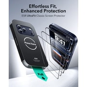 ESR 3-Pack Screen Protector Compatible with iPhone 18 Pro Max/17 Pro Max, Military-Grade 9H Hardness Tempered Glass with UltraFit Alignment Frame, Full Coverage