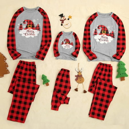 

100% Cotton Family Christmas Pjs Matching Sets For Baby Adults and Kids Holiday Xmas Sleepwear Set Loungewear