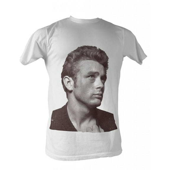James Dean Gold Rebel White Adult T-Shirt
