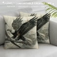 thumbnail image 3 of Orinice Eagle Graphic Decorative Throw Pillow Cover for Home Sofa Couch Bed - 1PC, Car Bedroom, Men, Women, Boys, Girls 20x20in, 3 of 5