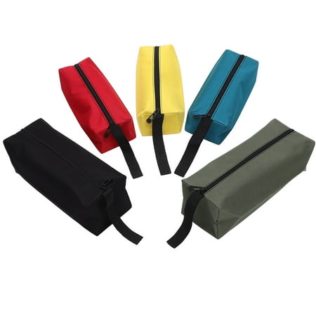 

5pcs Tool Pouch Zipper Portable Tool Bag Heavy Duty Small Tool Bag Accessory
