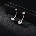thumbnail image 6 of QQTDFG 1/2Pcs Stainless Steel Belly Button Rings Crystal Navel Piercing Barbell 10-12mm-With Crystal (1 Pc)-1.6mm(14g)*12mm, 6 of 9