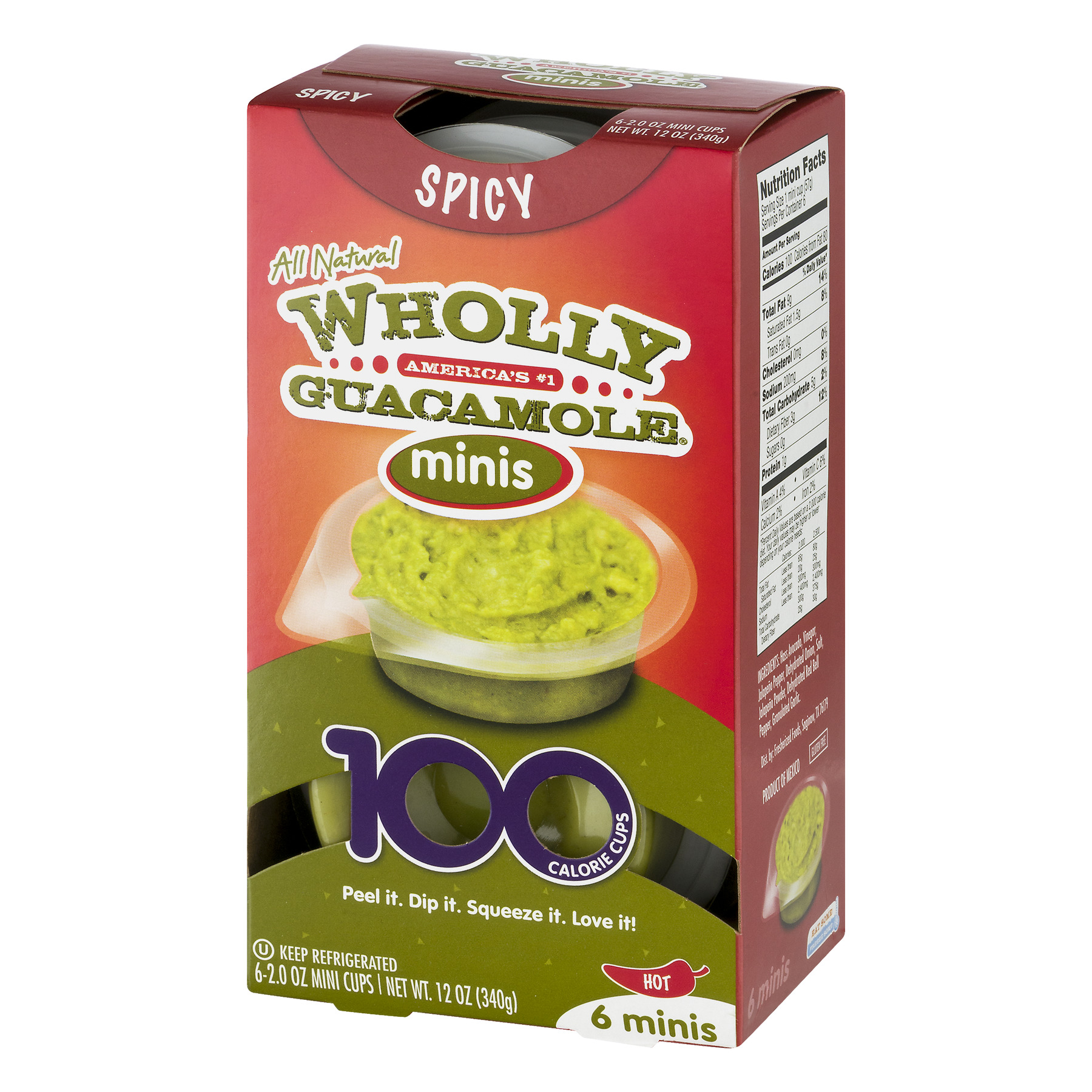 Wholly Guacamole Minis 100 Calorie Pack Nutrition Facts Blog Dandk