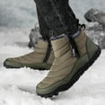 thumbnail image 2 of Oyedens Mens Winter Snow Boots Waterproof Plush Lined Wide Toe Non Slip Work Ankle Booties for Men, 2 of 9